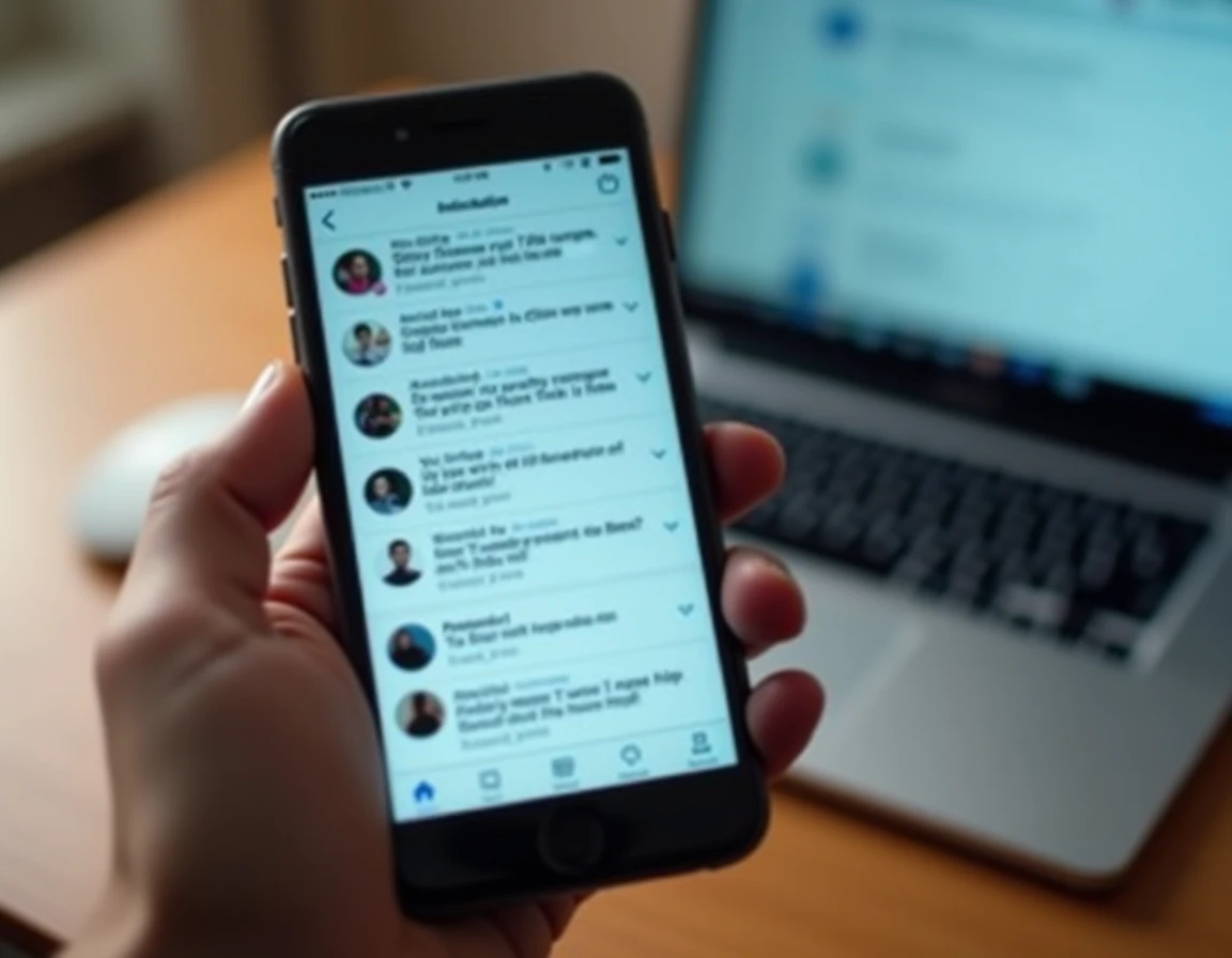 Smartphone affichant des publications sur les réseaux sociaux illustrant la propagation de rumeurs en ligne sur des personnalités médiatiques